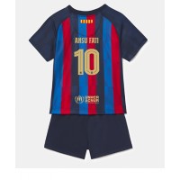 Barcelona Ansu Fati #10 Fotballklær Hjemmedraktsett Barn 2022-23 Kortermet (+ korte bukser)